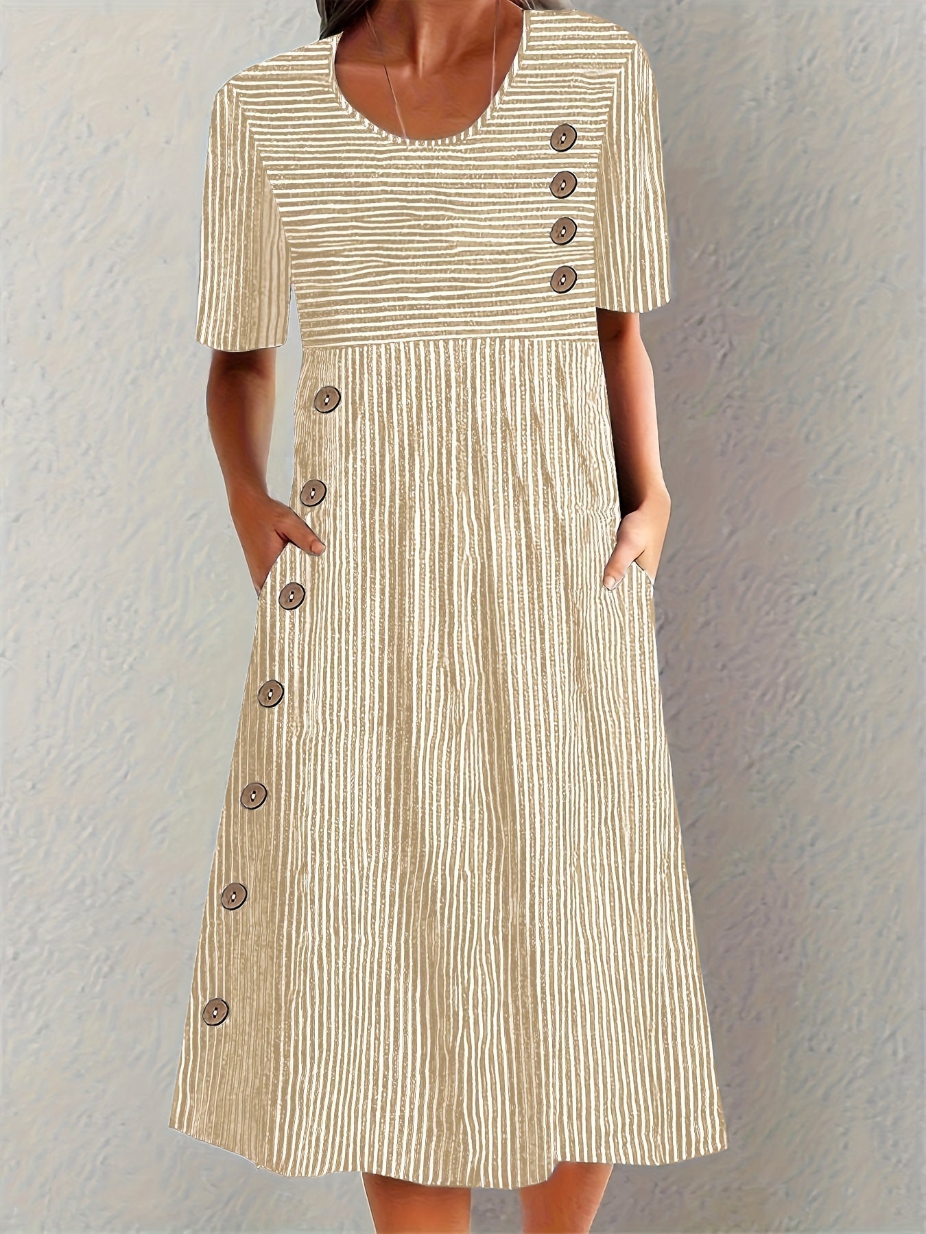 Sofia™ - STRIPED SUMMER DRESS WITH A FLATTERING SILHOUETTE