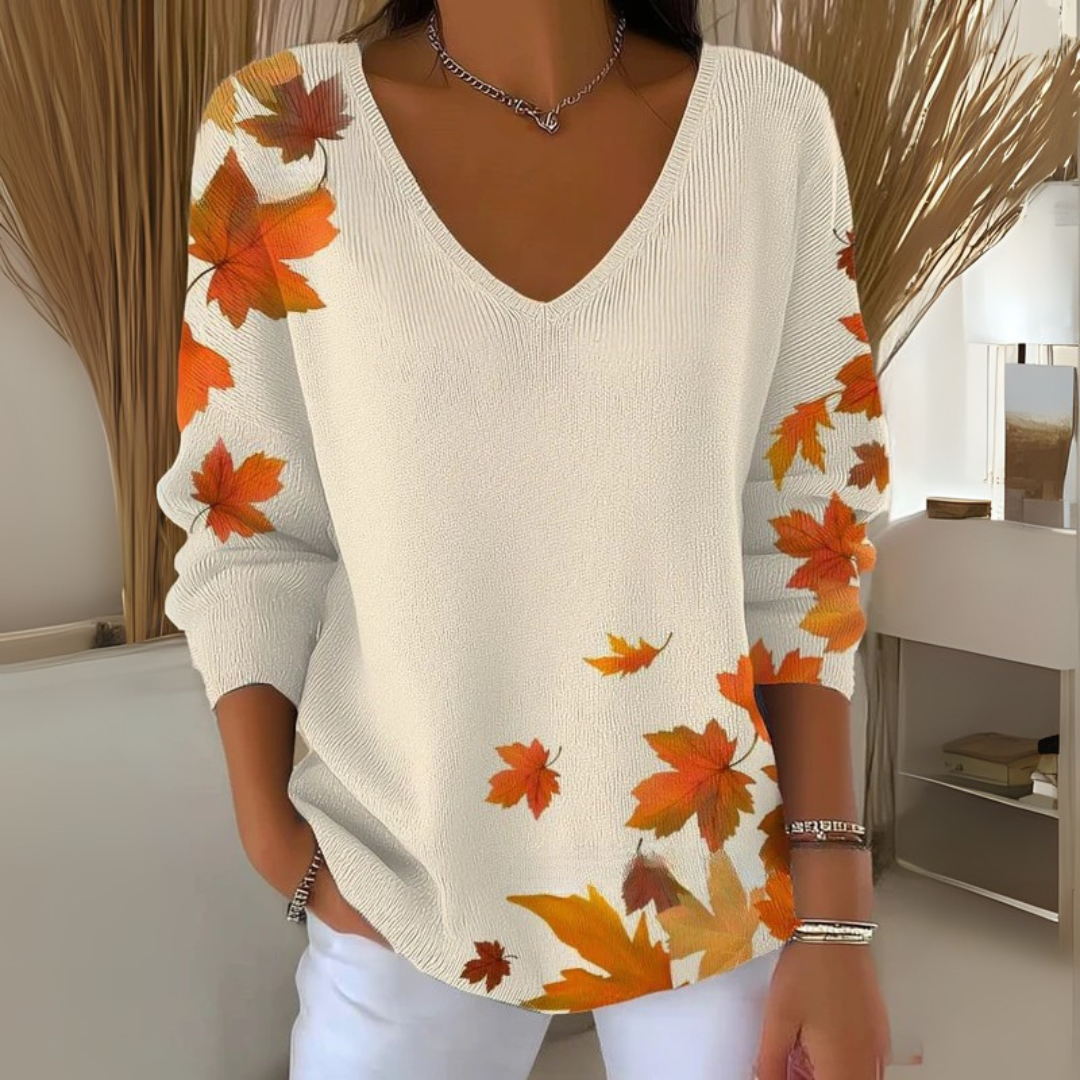 Teyah™ - LIGHTWEIGHT SWEATER WITH V-NECK DESIGN