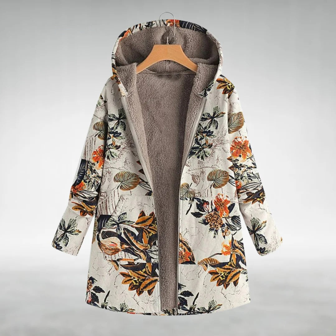 Fleural™ - Stylish Floral Fleece Jacket