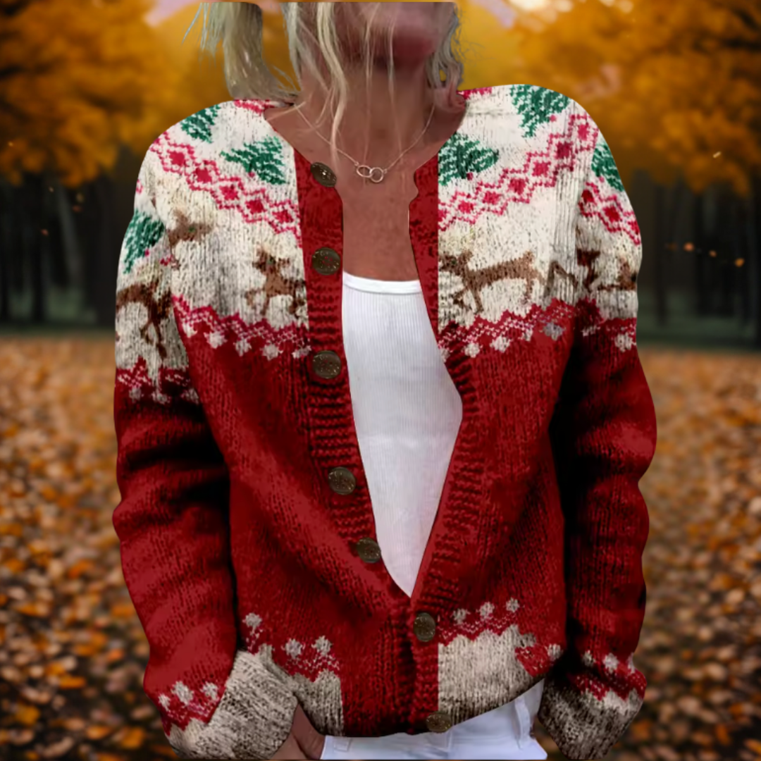 SUE | Reindeer Cardigan