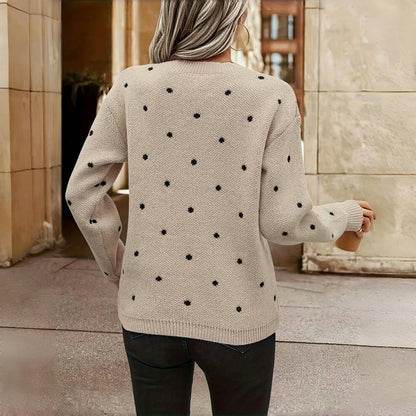 NINA™ - POLKA DOT KNITTED SWEATER