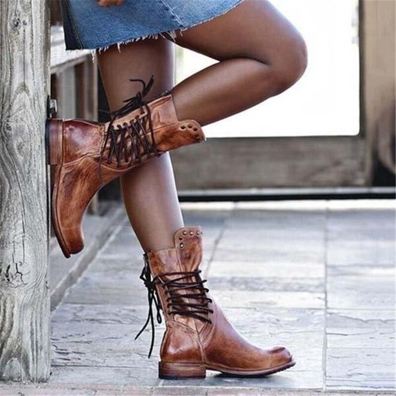 Amanda | Vintage Lace-Up Boots
