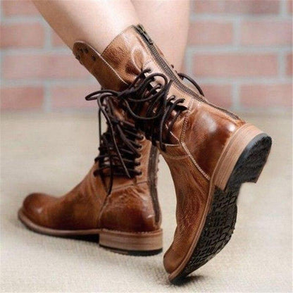 Amanda | Vintage Lace-Up Boots