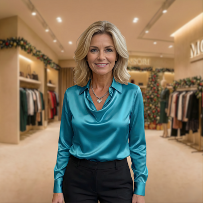 Fiona™ | Elegant Satin Blouse