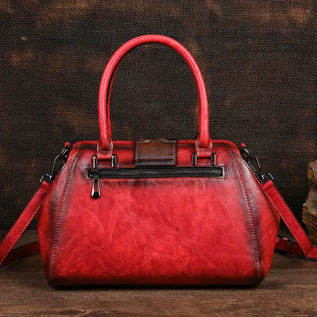 Liora™ - HAND BAG IN PREMIUM WITH FLORAL ENGRAVING