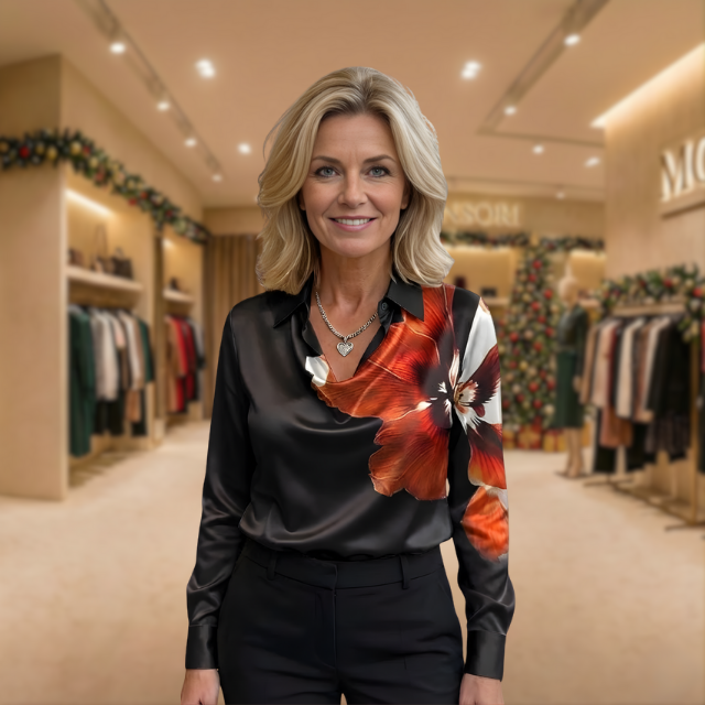 Fiona™ | Elegant Satin Blouse