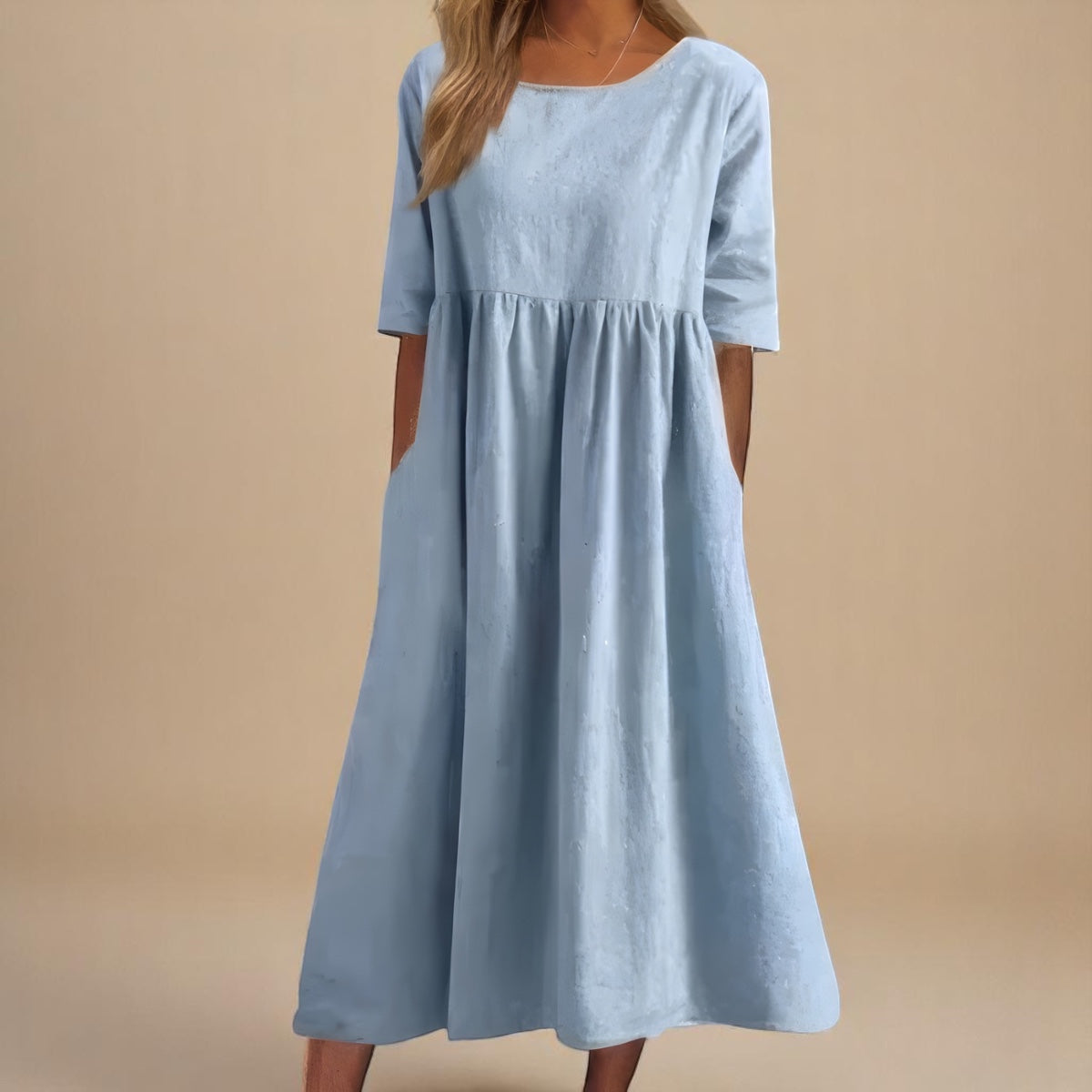 Sofia™ - FLATTERING COTTON DRESS WITH ELEGANT SILHOUETTE