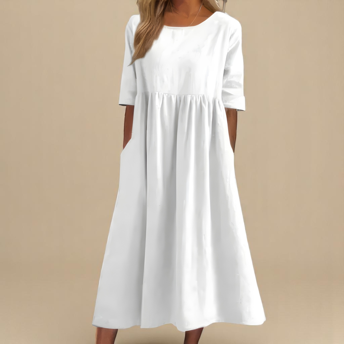 Sofia™ - FLATTERING COTTON DRESS WITH ELEGANT SILHOUETTE