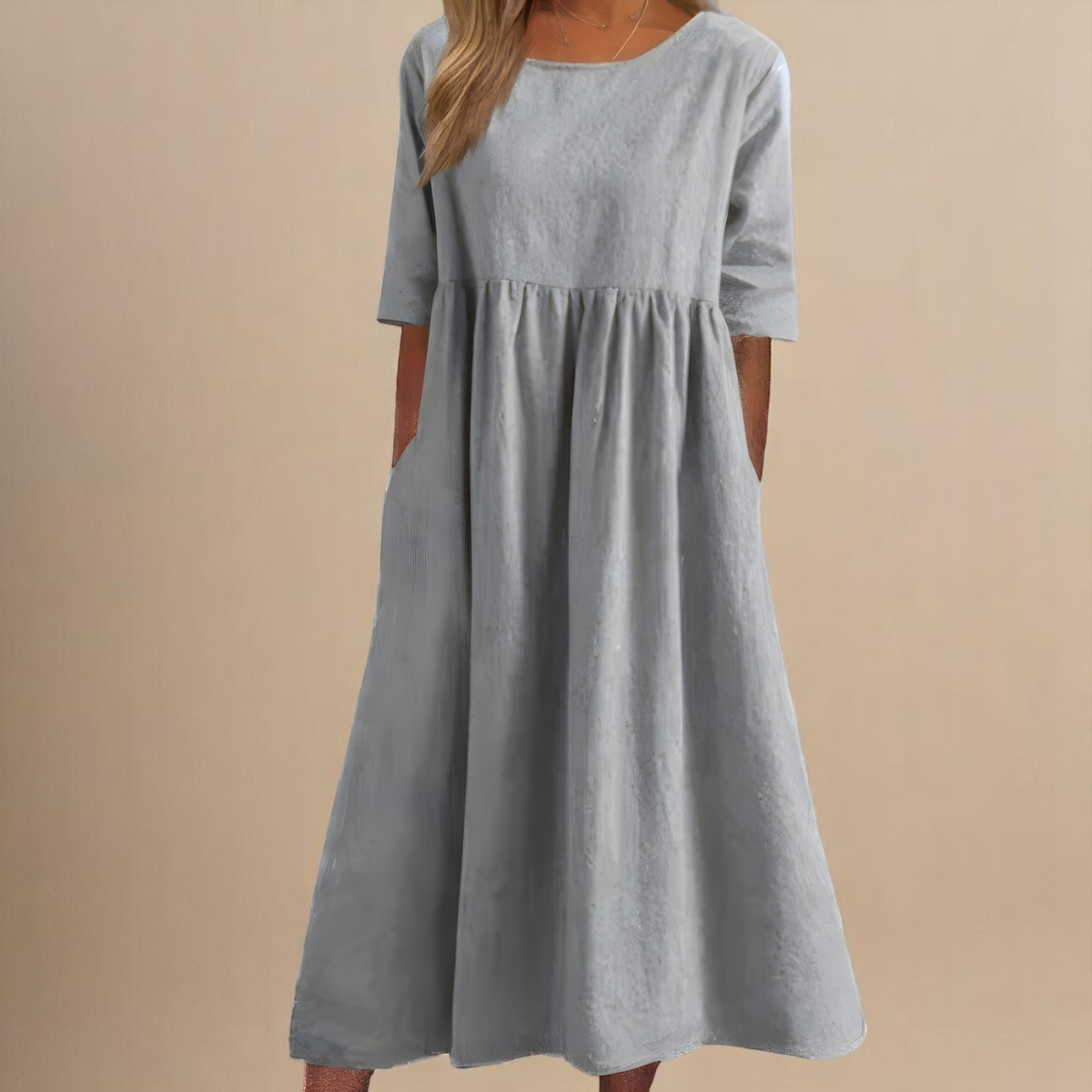 Sofia™ - FLATTERING COTTON DRESS WITH ELEGANT SILHOUETTE