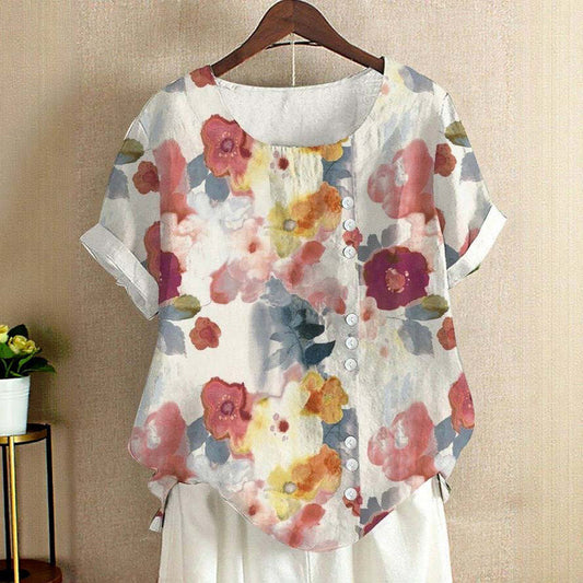 AMARA™ – LIGHTWEIGHT SPRING BLOUSE WITH FLORAL PRINT