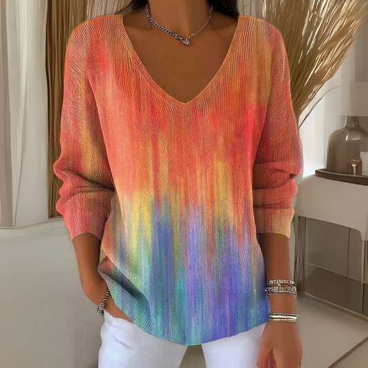 Arlowe™ - V-NECK SWEATER WITH ELEGANT DESIGN