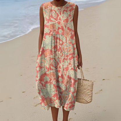 Oceane™ - VINTAGE FLORAL DRESS WITH A ROMANTIC SILHOUETTE