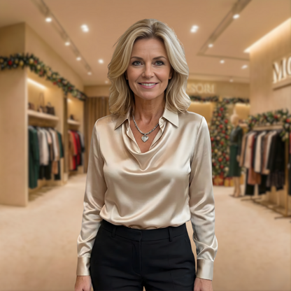 Fiona™ | Elegant Satin Blouse