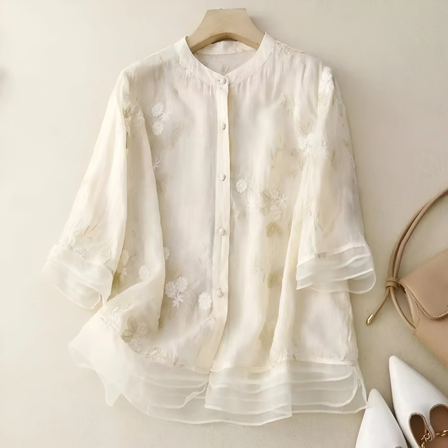 LILY™ - FLORAL BUTTON-UP BLOUSE