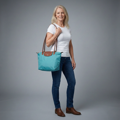 Chario - Large Le Pliage Tote, Turquoise