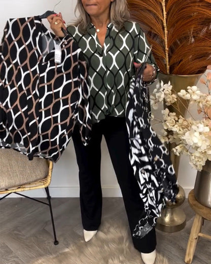 Quinley™ - GRAPHIC PATTERN BLOUSE WITH A MODERN TOUCH