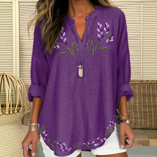 Elliora™ - VINTAGE RELAXED FIT BLOUSE