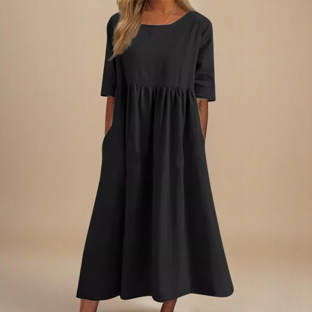 Sofia™ - FLATTERING COTTON DRESS WITH ELEGANT SILHOUETTE