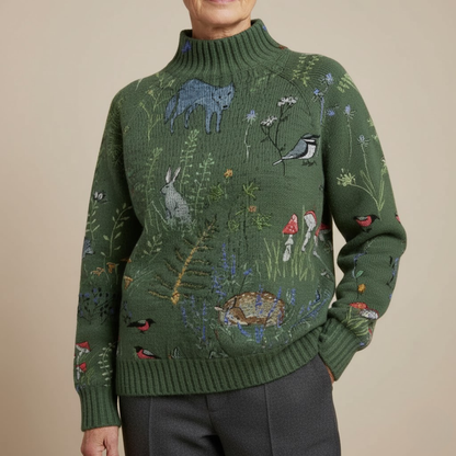 Hana | Signature Knitted Forest Print