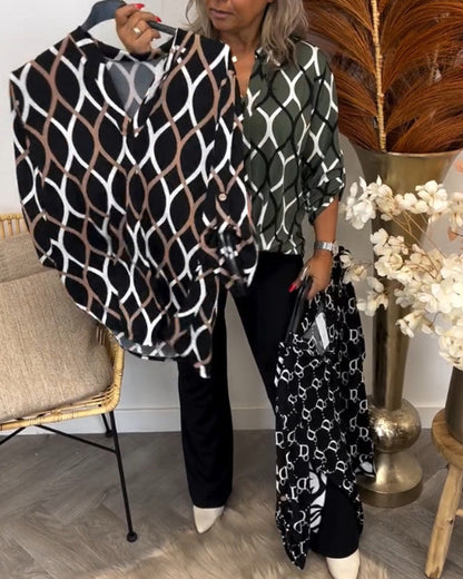 Quinley™ - GRAPHIC PATTERN BLOUSE WITH A MODERN TOUCH