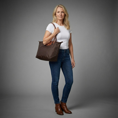 Chario - Large Le Pliage Tote, Ebony