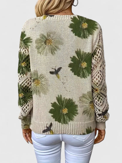 Sadie™ - ELEGANT SWEATER WITH FLORAL PATTERN
