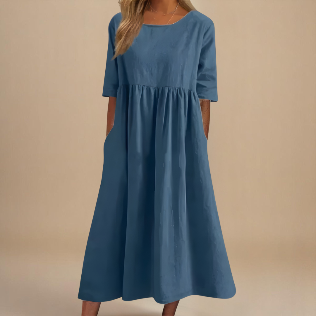 Sofia™ - FLATTERING COTTON DRESS WITH ELEGANT SILHOUETTE