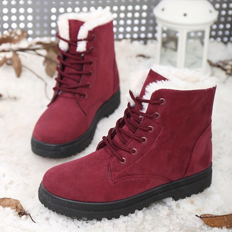Sirah | Fur-Lined Lace-Up Boots