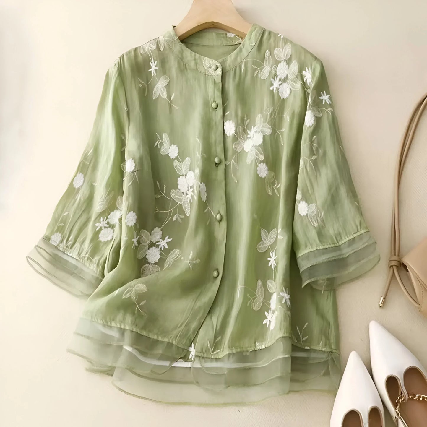 LILY™ - FLORAL BUTTON-UP BLOUSE