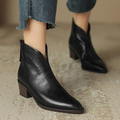 Kimberly | Luxury Ankle Boots with Low Heels