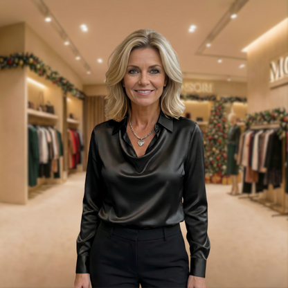 Fiona™ | Elegant Satin Blouse