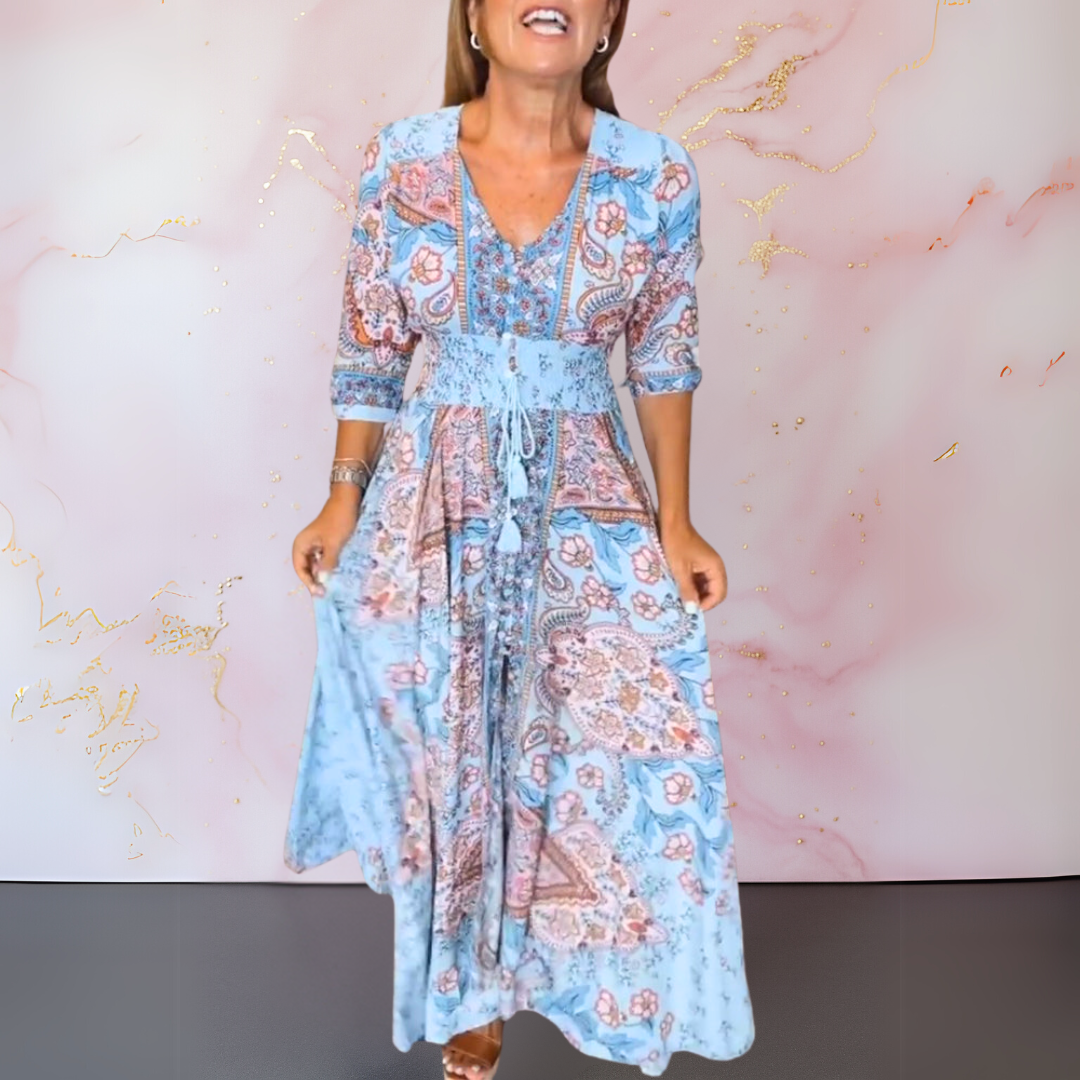 Rita™ - ELEGANT V-NECK SUMMER DRESS WITH FLATTERING SILHOUETTE