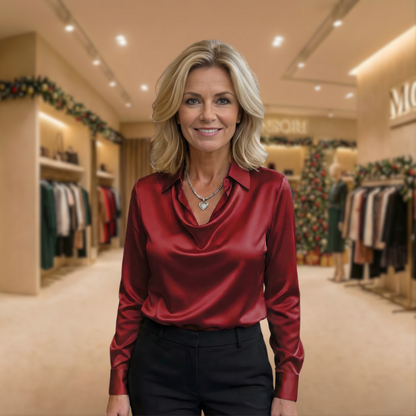 Fiona™ | Elegant Satin Blouse