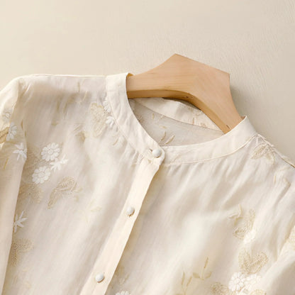 LILY™ - FLORAL BUTTON-UP BLOUSE