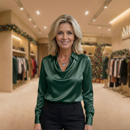 Fiona™ | Elegant Satin Blouse