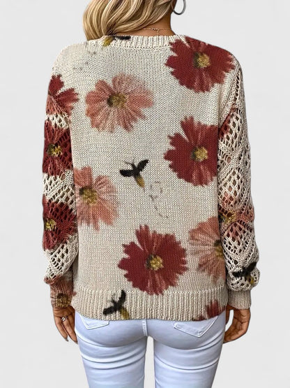 Sadie™ - ELEGANT SWEATER WITH FLORAL PATTERN