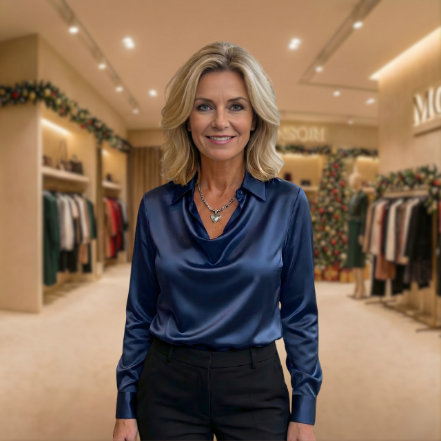 Fiona™ | Elegant Satin Blouse