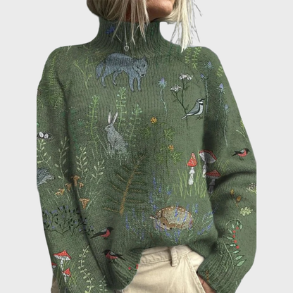 Hana | Signature Knitted Forest Print