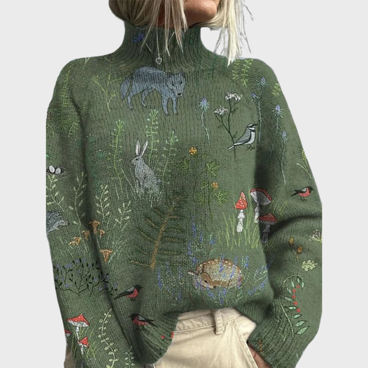 Hana | Signature Knitted Forest Print