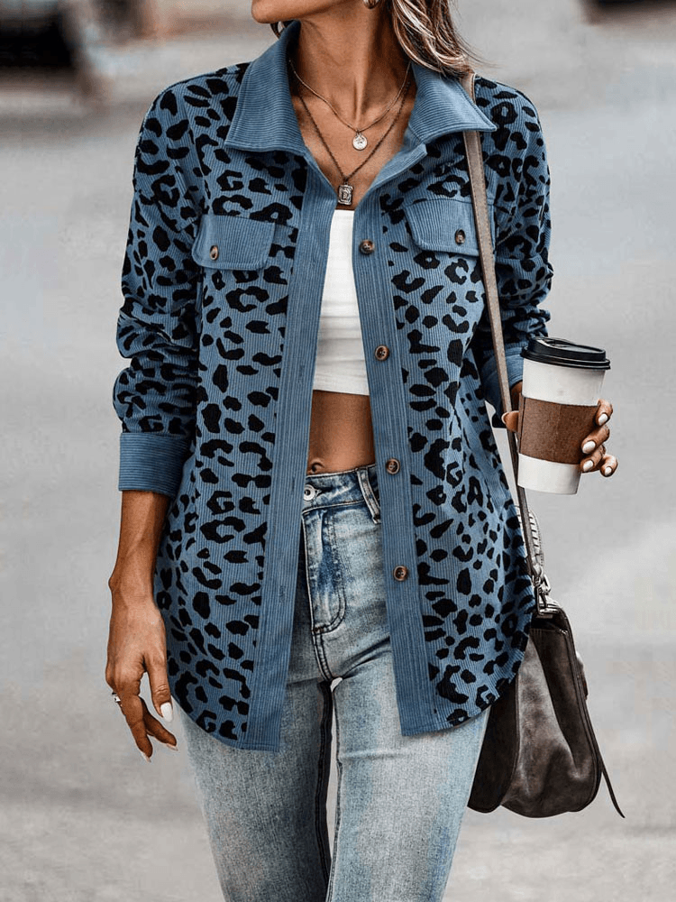 Harriet - Stylish Leopard Print Jacket