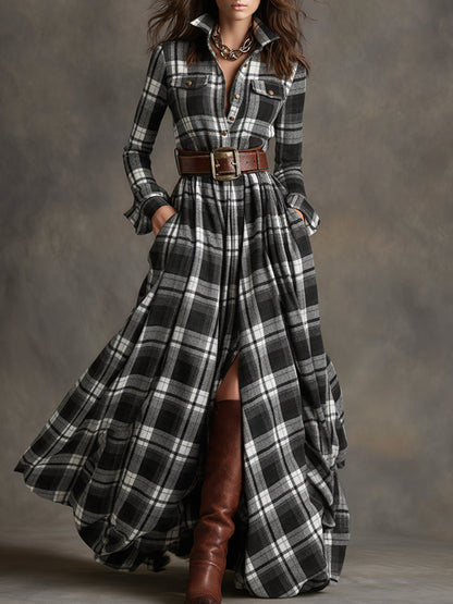 Giulietta - Maxi Check Shirt Dress