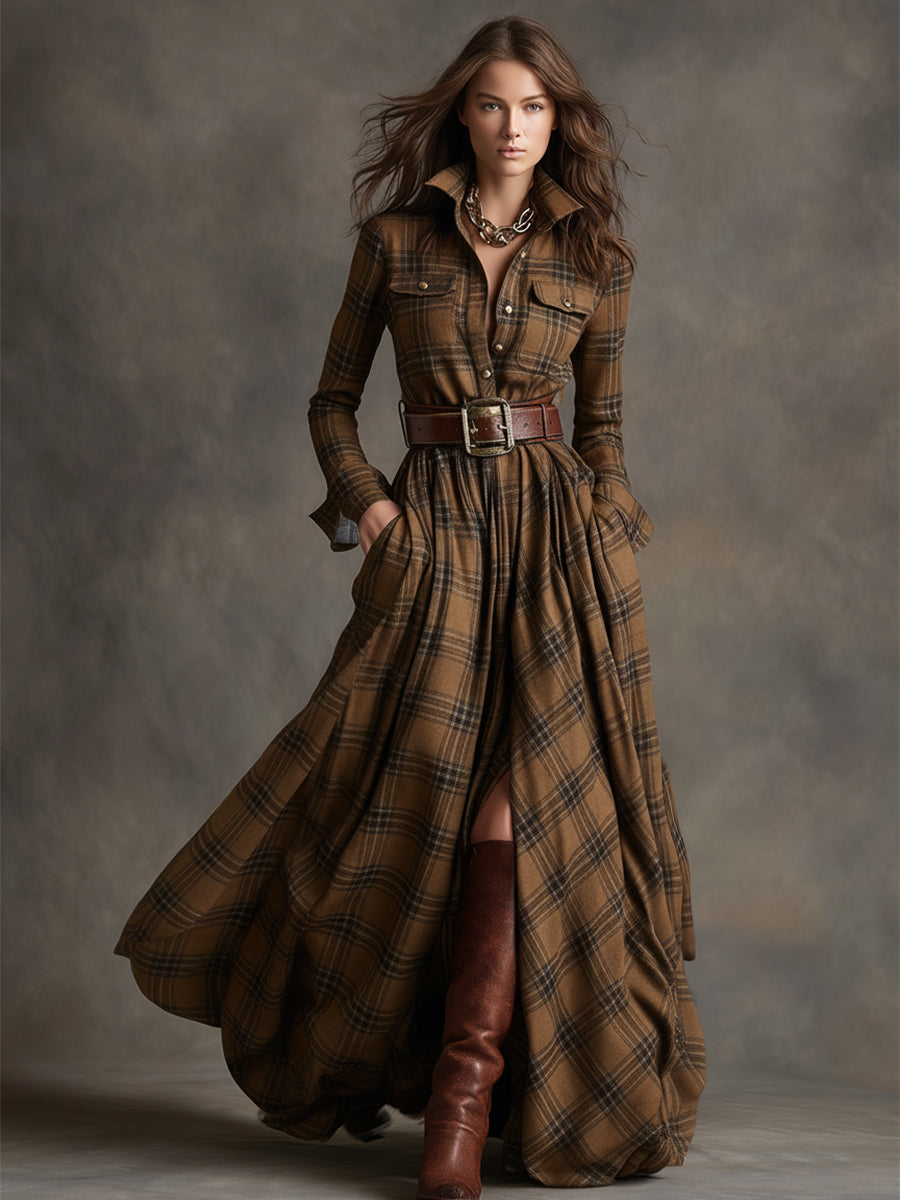 Giulietta - Maxi Check Shirt Dress