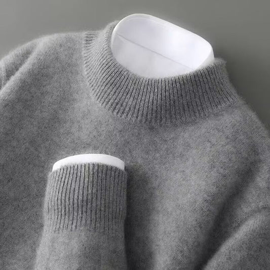 Silvia - Elegant Cashmere Sweater (Gray)