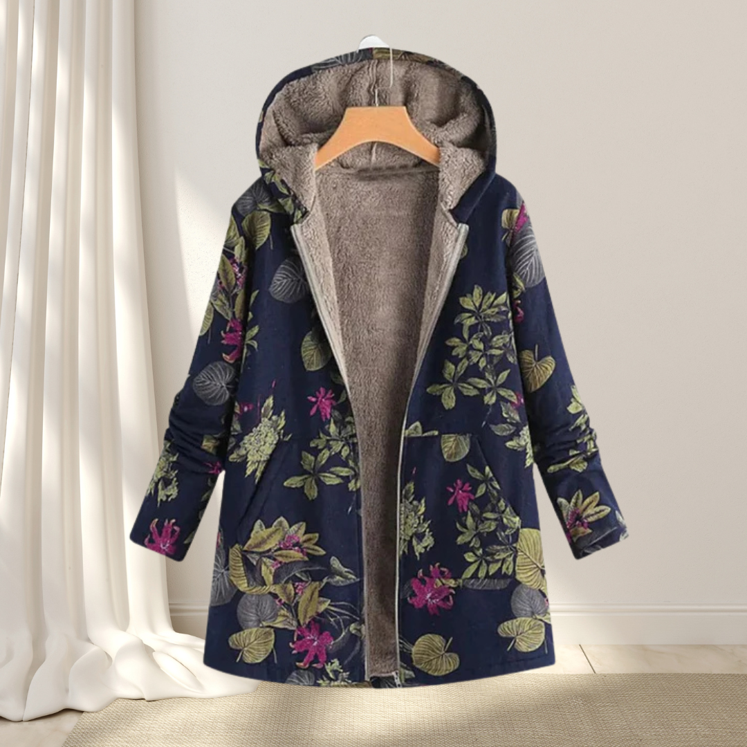 Fleural™ - Stylish Floral Fleece Jacket