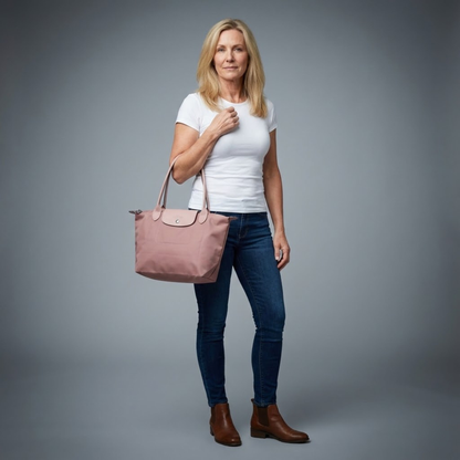 Chario - Large Le Pliage Tote, Petale Pink