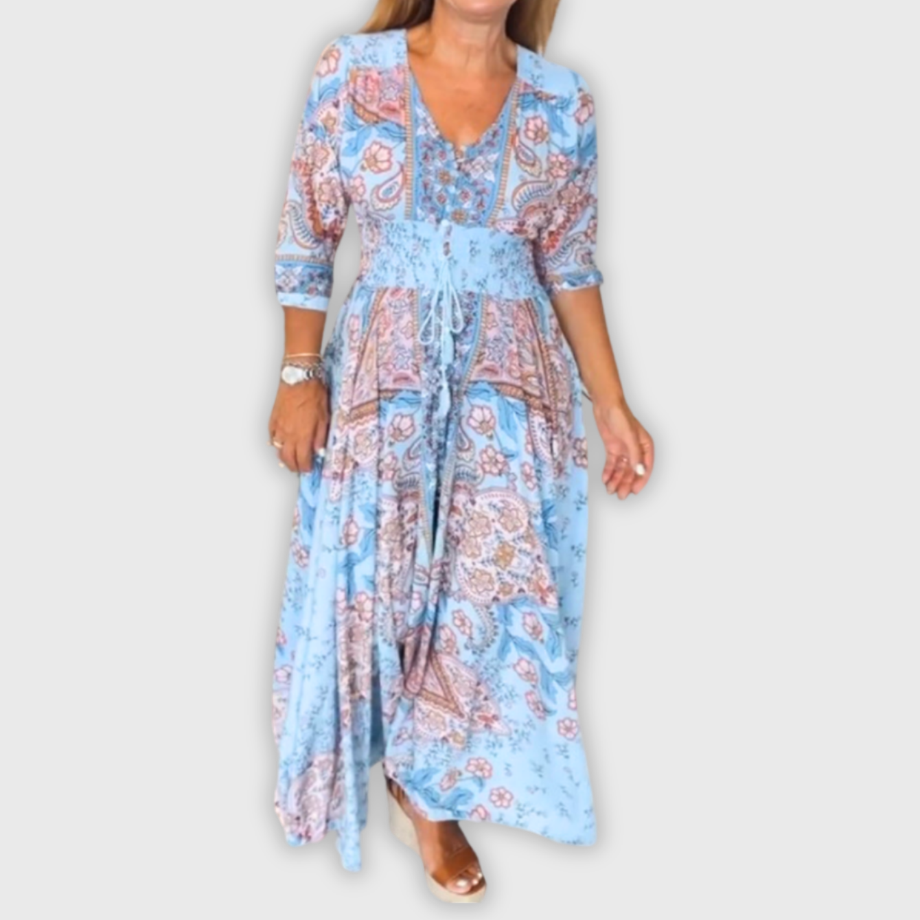 Rita™ - ELEGANT V-NECK SUMMER DRESS WITH FLATTERING SILHOUETTE