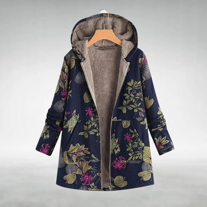 Fleural™ - Stylish Floral Fleece Jacket
