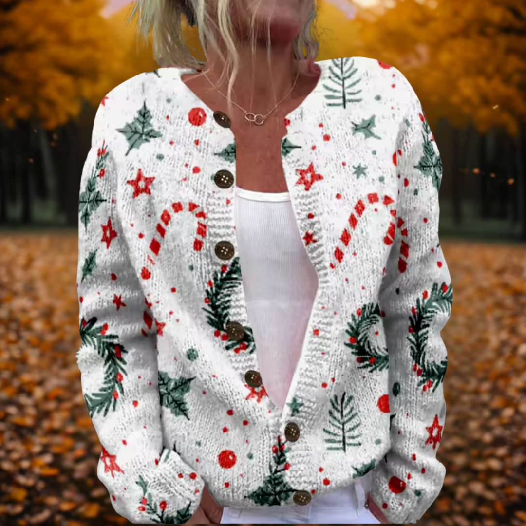 ERIN | Festive Candy Cardigan