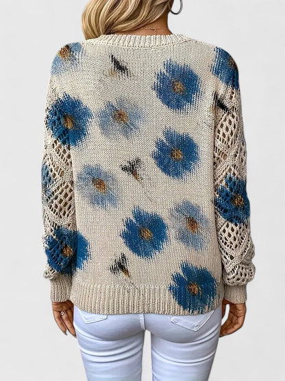 Sadie™ - ELEGANT SWEATER WITH FLORAL PATTERN
