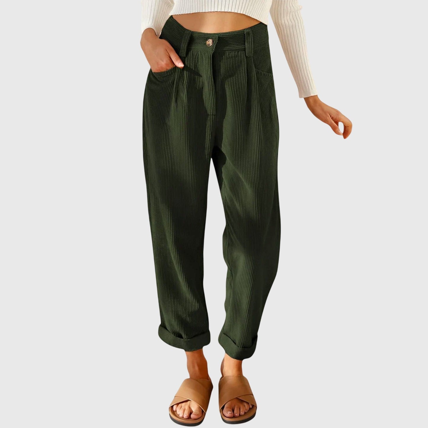 Kaitlyn | Modern Cord Trousers